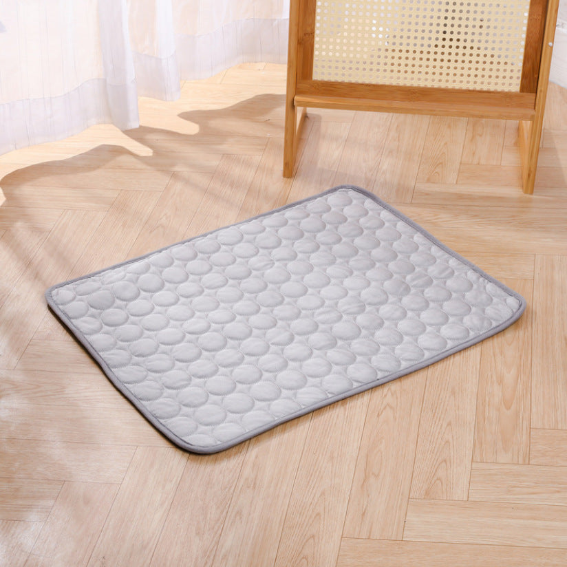 Ice Silk Pet Cooling Mat — Waterproof Dog & Cat Bed for All Sizes