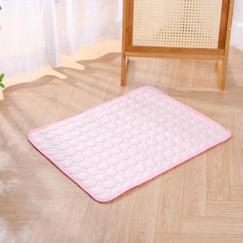 Ice Silk Pet Cooling Mat — Waterproof Dog & Cat Bed for All Sizes
