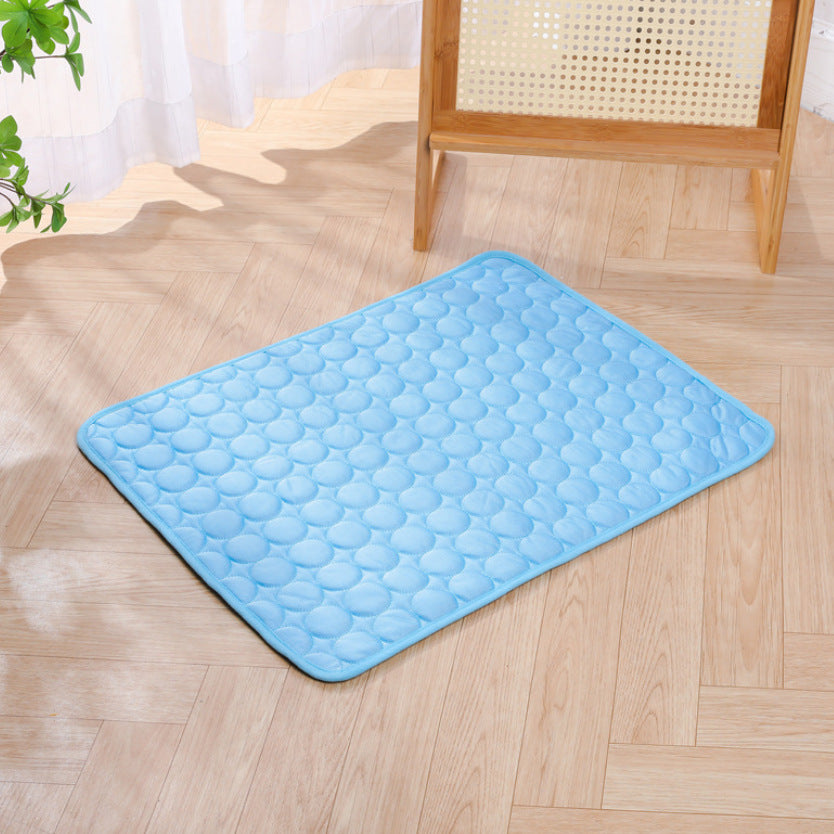 Ice Silk Pet Cooling Mat — Waterproof Dog & Cat Bed for All Sizes
