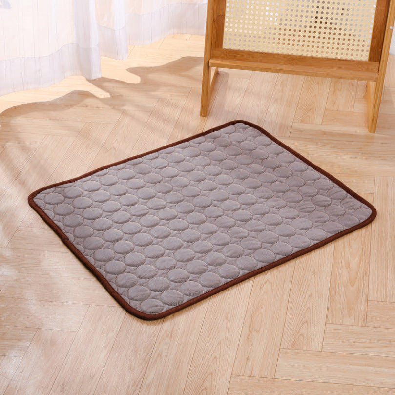 Ice Silk Pet Cooling Mat — Waterproof Dog & Cat Bed for All Sizes